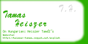 tamas heiszer business card